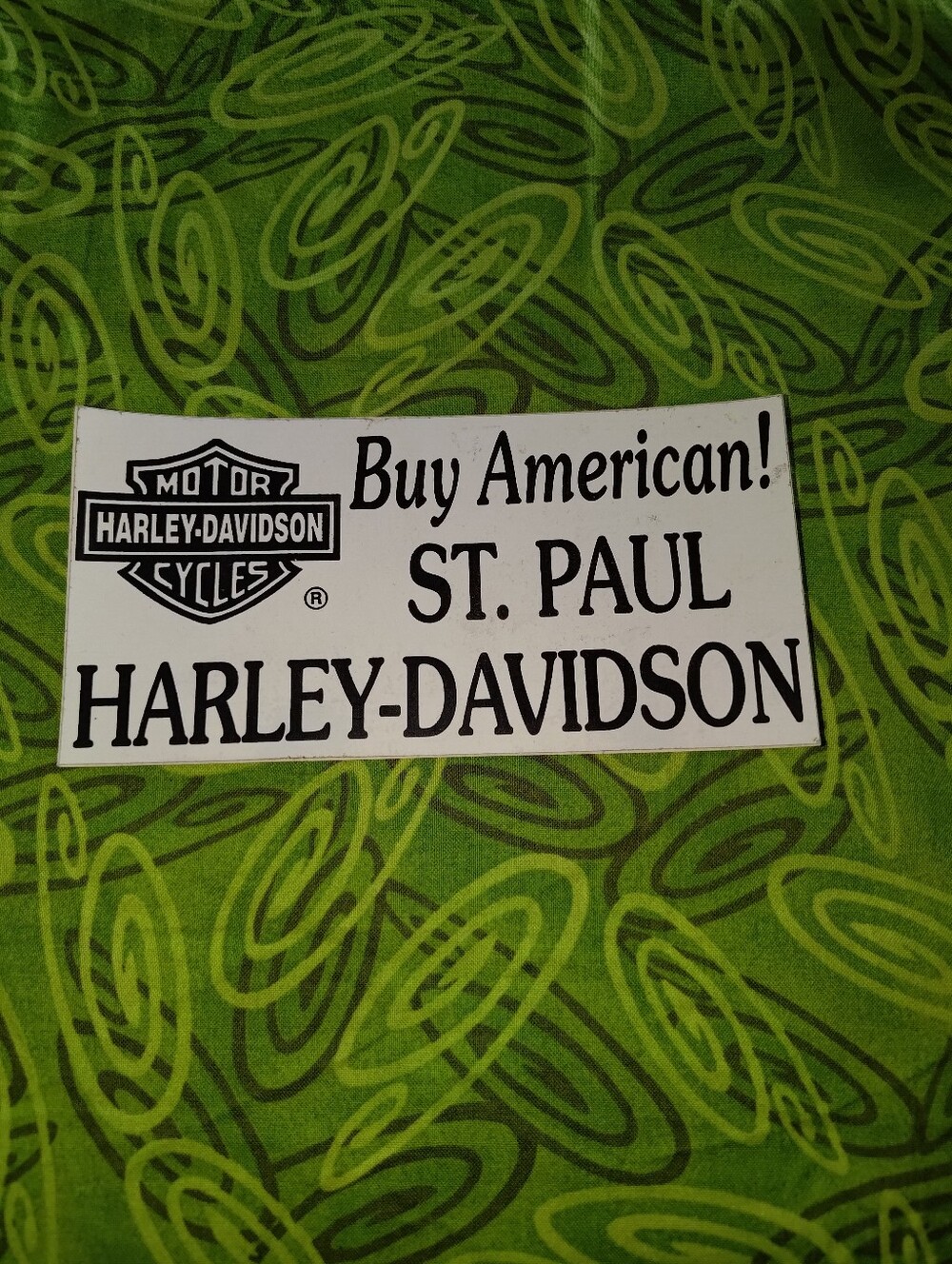 Buy American! Harley Davidson Motorcycle St. Paul Sticker New